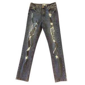 Refuge Mom Destroyed Distressed Jeans Straight Leg Everyday Casual